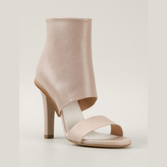 Maison Margiela Leather High-Heel Sandal Stiletto Boot, Orig Retail $990 Sz 39/9